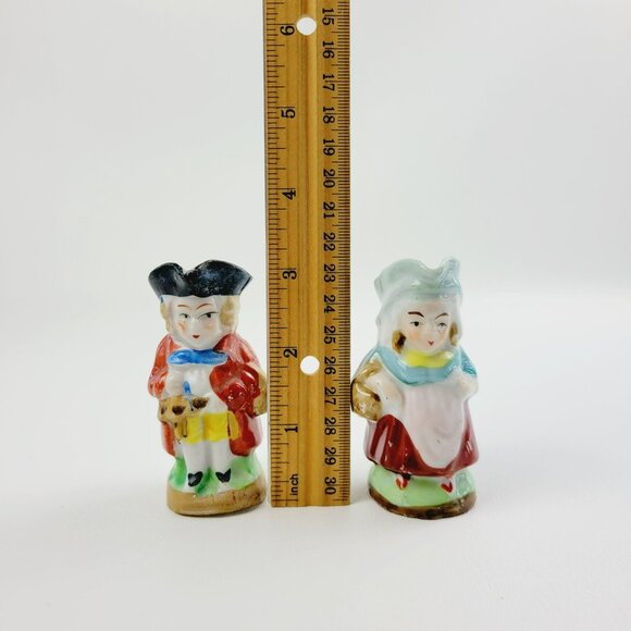 Miniature Colonel Couple Figurine Pitchers, Vintage 1945-52 Occupied Japan, Smal - Picture 9 of 10